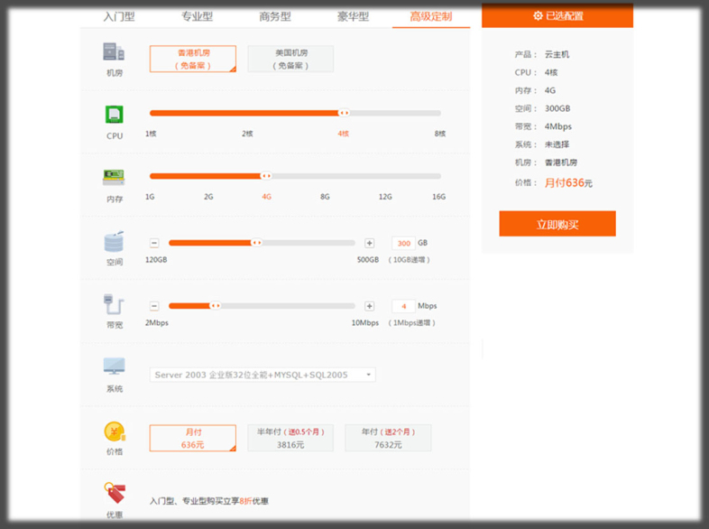 苏州云主机价格概览