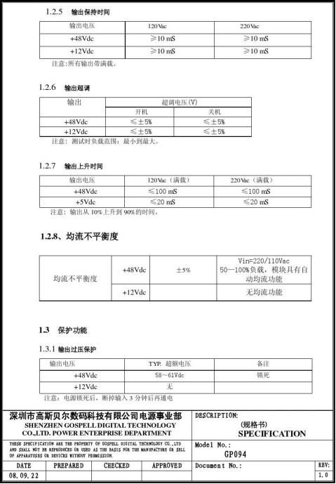 不同的规格
