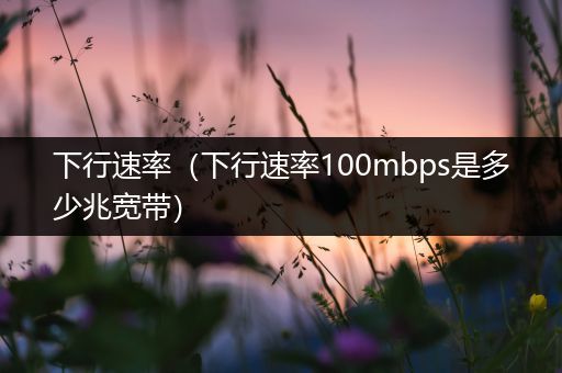 影响下行速度的因素
