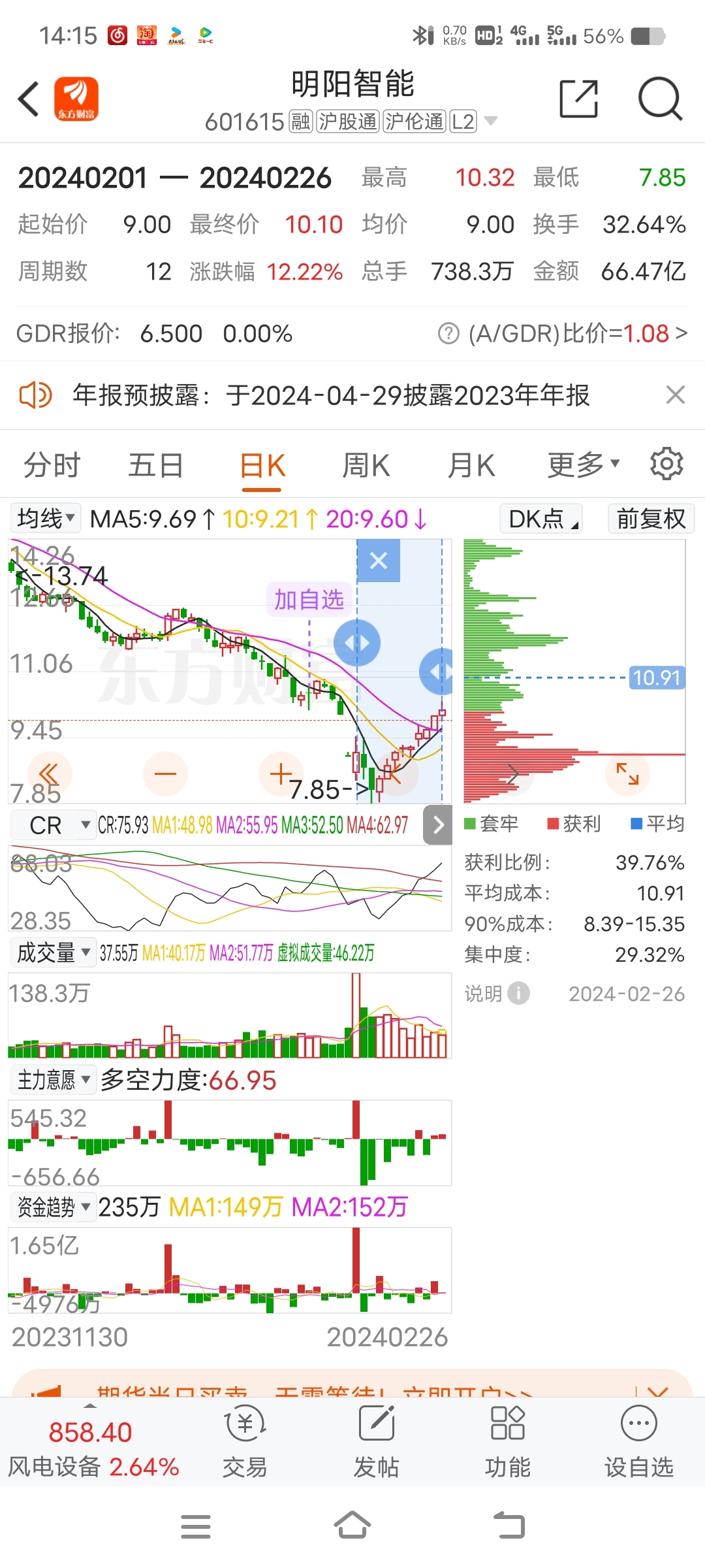 掌握最新成本的例子